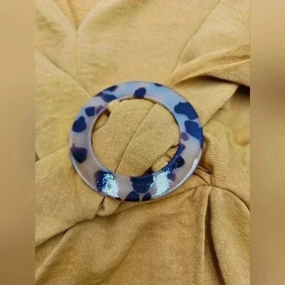 Topshop Womens Size 6 Yellow Wrap Dress - Picture 2 of 14